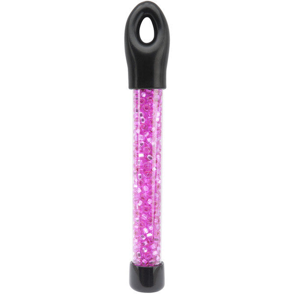 Glass Bead Tubes 24 g-6/0 Hot Pink Silver Lined