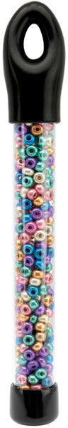 Glass Bead Tubes 24 Grams-6/0 Metallic Mix