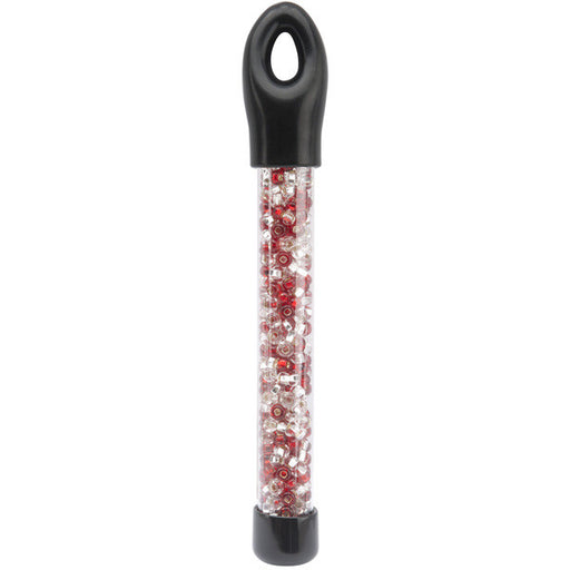 Glass Bead Tubes 24 Grams-6/0 Rubies & Diamond