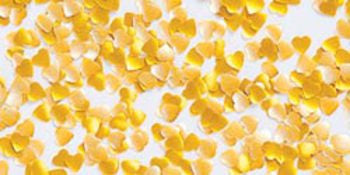 Edible Glitter .04 Ounces/Pkg-Gold Hearts