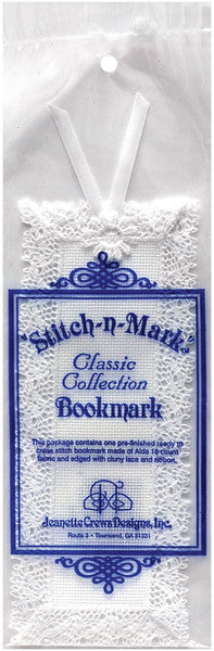 Lace Book Mark 3"X8"-White