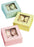 Cupcake Box 4 Cavity 3/Pkg-Pink/Blue/Yellow