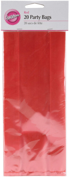 Party Bags 9-1/2"X4" 20/Pkg-Red