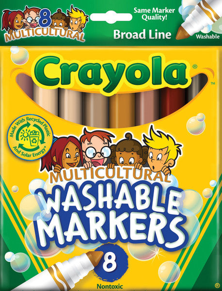 Multicultural Washable Markers 8/Pkg