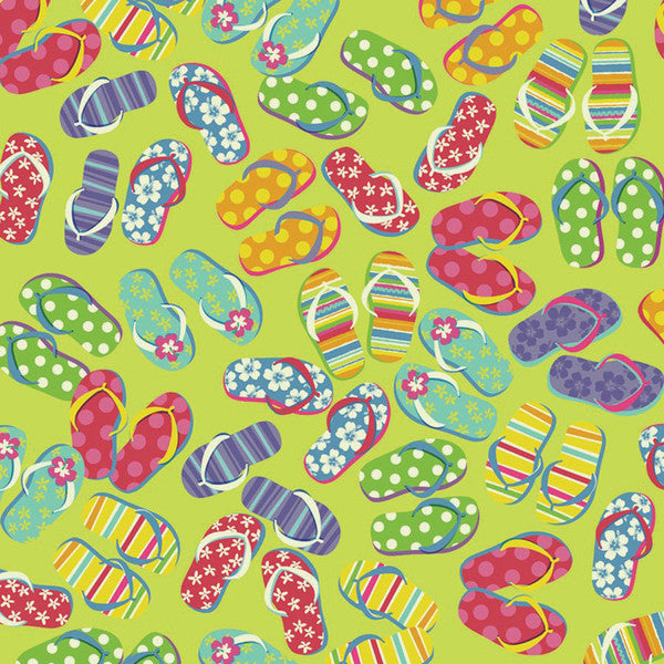 Domestic Bandanna 22"X22"-Flip Flop Fun