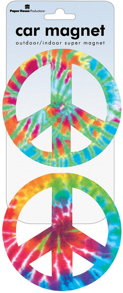 Car Magnet-Peace Signs - Tie Dye