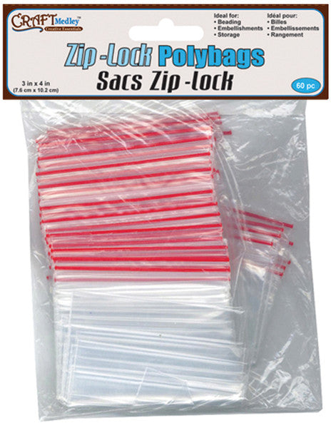 Ziplock Polybags 3"X4" 60/Pkg