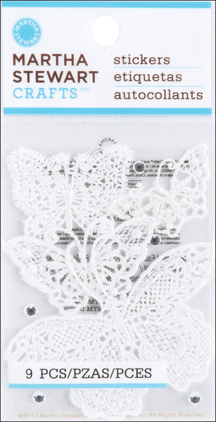 Doily Lace Butterflies 9/Pkg