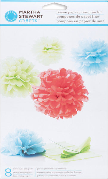 Modern Festive Tissue Paper Pom Pom Kit- Makes 8