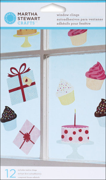 Modern Festive Window Clings 12/Pkg