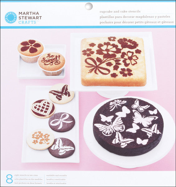 Vintage Girl Cake And Cupcake Stencils 8/Pkg