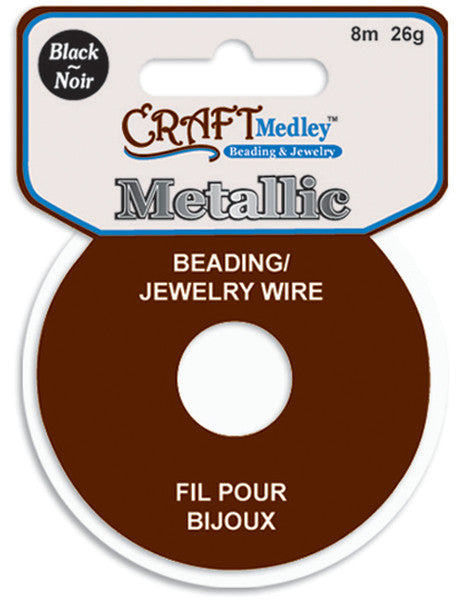 Jewelry Beading Wire 26g 26ft/Pkg-Black