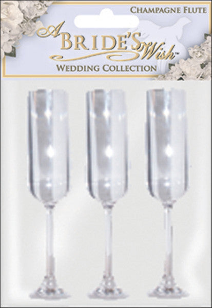 Champagne Flute Acrylic 5" 3/Pkg