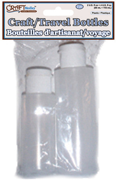 Semi-Transparent Plastic Bottles w/Flip Top Lid