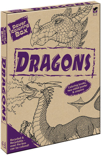 Dover Coloring Box Kit-Dragons