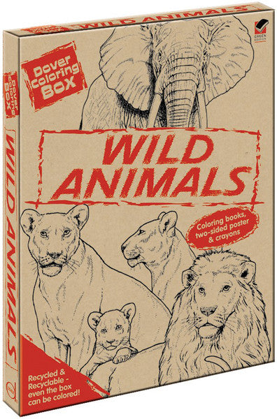 Dover Coloring Box Kit-Wild Animals