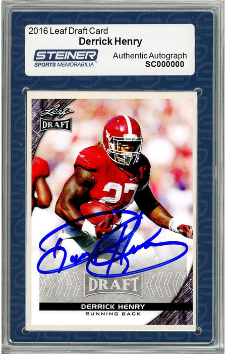 Derrick Henry Signed 2016 Leaf Draft Card