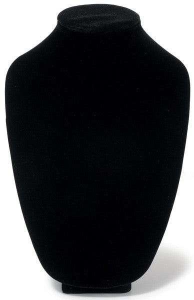 3D Velvet Necklace Stand 12"-Black