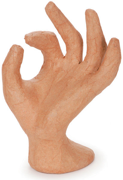 Paper Mache Hand 7"