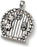 Fairy Door Charm-Antique Silver w/Round Window