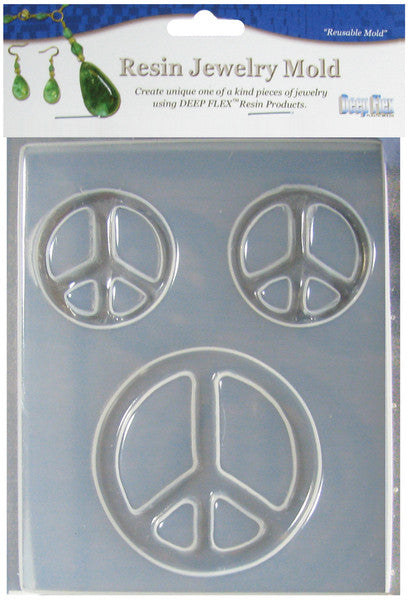 Resin Jewelry Mold 3 Cavity-Peace Symbols