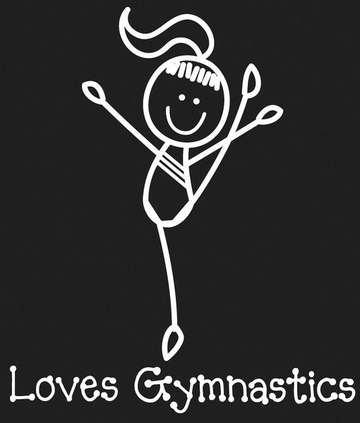 Family Decals 4.75"X6.50"-Love Gymnastics