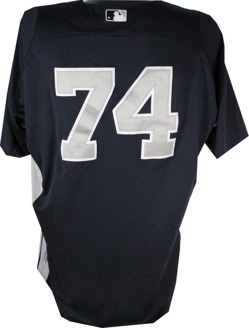 Doug Bernier Jersey - NY Yankees 2012 Game Worn #74 Spring Training Road BP Top (0000000537) (EK090441) (46)