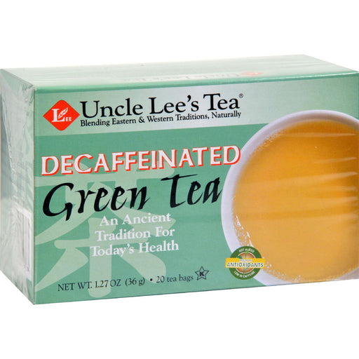 Uncle Lees Tea Decaffeinated Green Tea - 20 Tea Bags