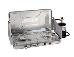 Century 12000 BTU 2-Burner Stainless Steel Ignition Stove w/Tray