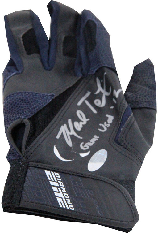 Mark Teixeira Signed /Game Used Blue/Black Diamond Elite Batting Glove (Pair)