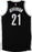 Cory Jefferson Game Used #21 Brooklyn Nets Black Jersey (BKN01721) (Used 3/11-4/12) (XL)