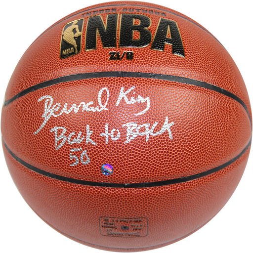 Bernard King Signed I/O Basketball w/ "Back to Back 50" Insc