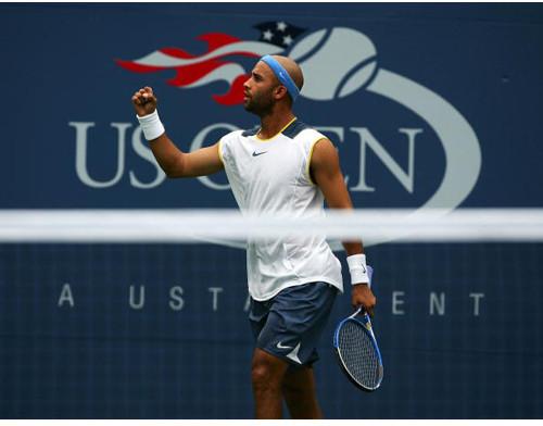 James Blake US Open Fist Pump Signed 16X20 Photo