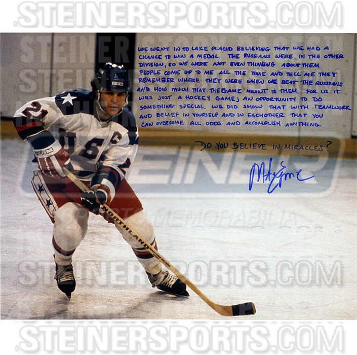 Mike Eruzione Signed 16x20 Story Photo