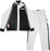 Mirza Teletovic Warmup Set - Brooklyn Nets 2013-2014 Season Game Used #33 Black and White Light Warmup Jacket and White Warmup Pants