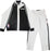 Joe Johnson Warmup Set - Brooklyn Nets 2013-2014 Season Game Used #7 Black and White Light Warmup Jacket and White Warmup Pants