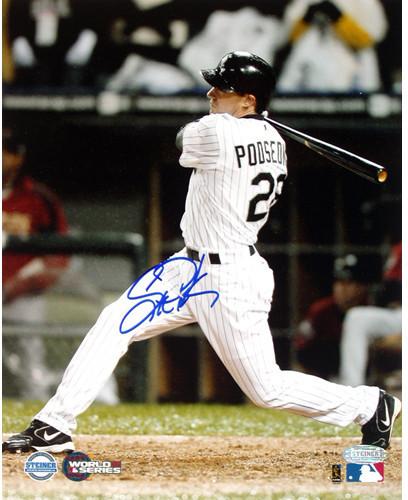 Scott Podsednik 2005 WS Gm. 2 GW HR  8x10 Photograph (Side View)