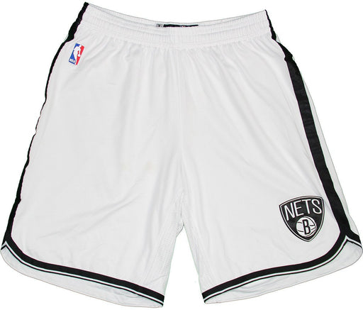 Mirza Teletovic Shorts - Brooklyn Nets 2014-2015 Game Used #33 White Shorts (2XL)