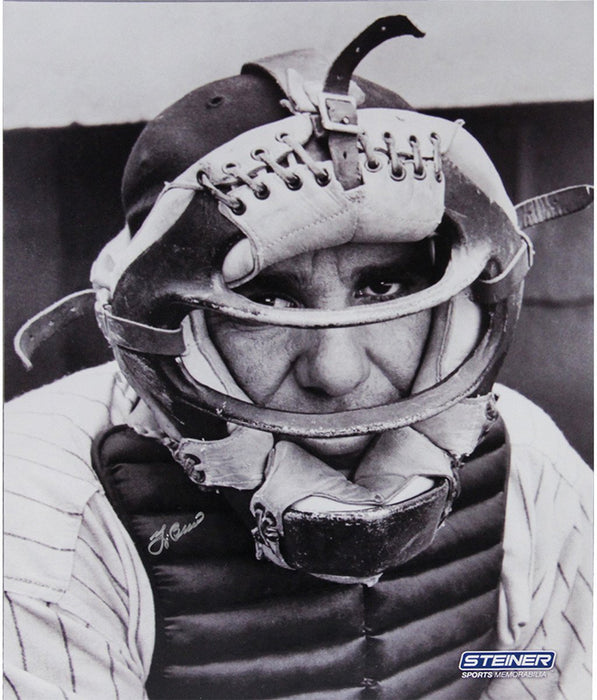 Yogi Berra Close Up Catcher's Mask Vertical 16x20 Photo