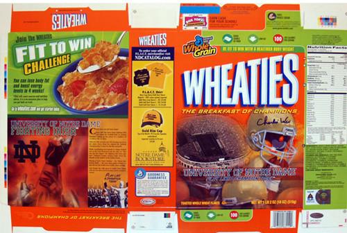 Charlie Weis 2006 Notre Dame Wheaties Box