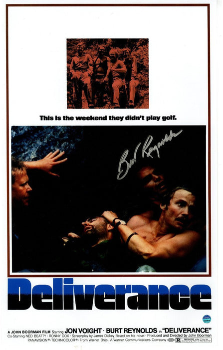 Burt Reynolds Signed Deliverance 10x16 Movie Poster