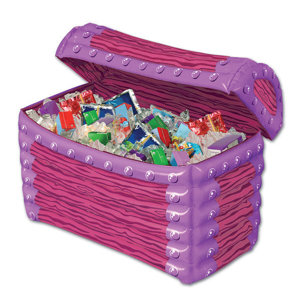 Inflatable Princess Treasure Chest Cooler - 24 x 17 inch