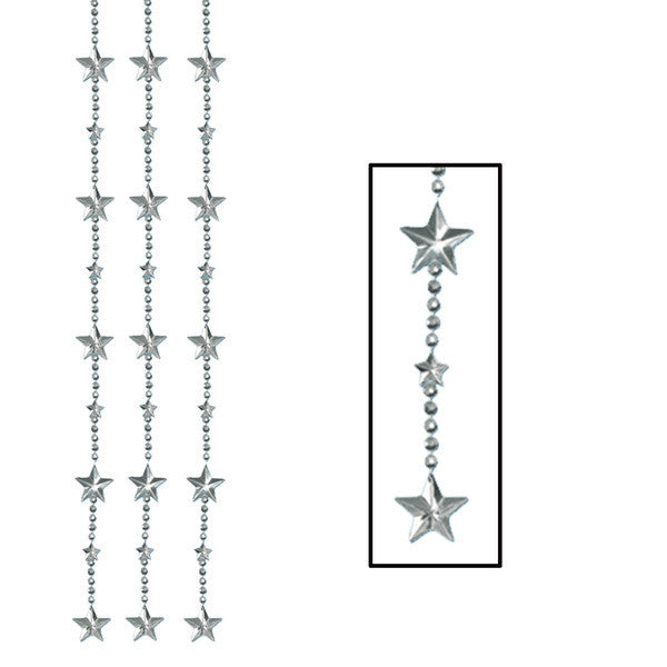 Metallic Star Bead Curtain