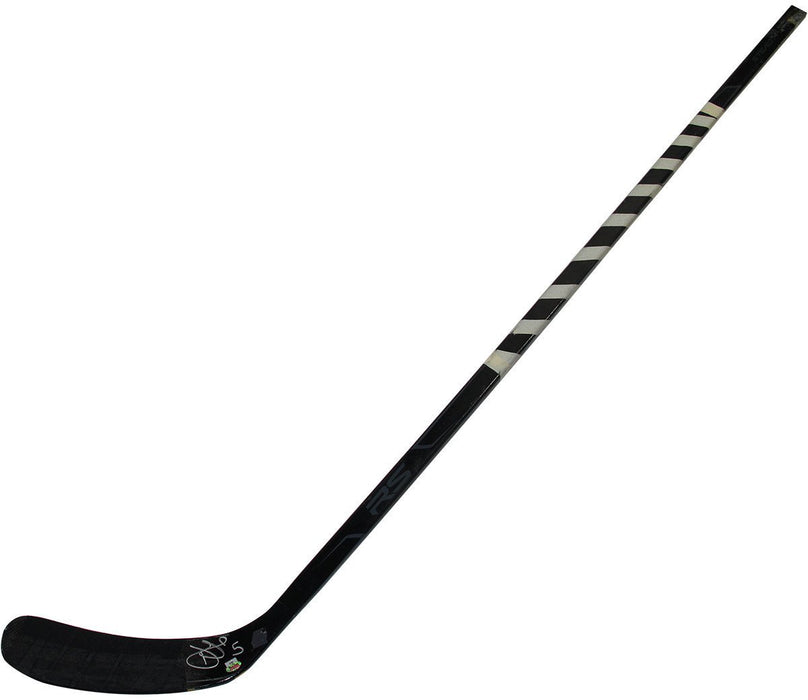 Dan Girardi Signed Stick - New York Rangers 2013 Game Used #5 Black and Yellow Easton Hockey Stick