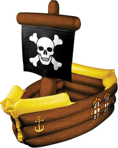 Inflatable Pirate Ship Cooler - 3' 3" x 33"