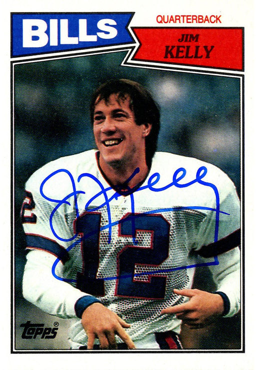 Jim Kelly Signed  1987 Topps Rookie Card