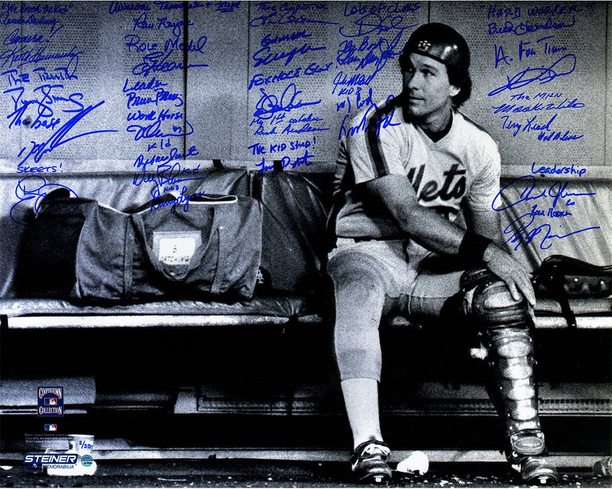 1986 New York Mets Team Signed & Inscribed Gary Carter Tribute 16x20 Photo (LE/50) (27 Signatures)