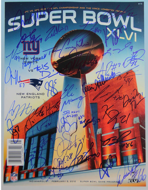 New York Giants Super Bowl XLVI Program Team Signed (L/E 10)