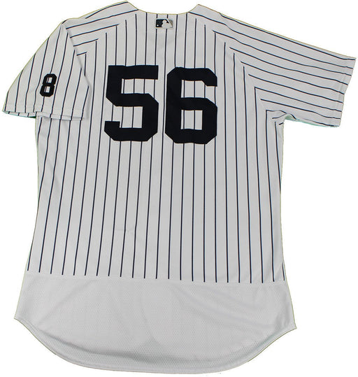 Tony Pena New York Yankees 2016 Game Used #56 Pinstripe Jersey(10/2/2016)(JC007586)