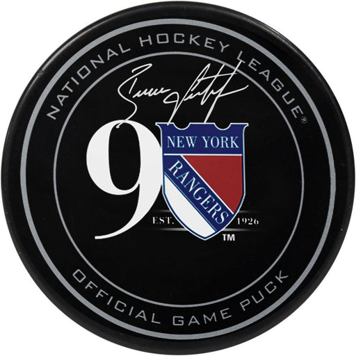 Brian Leetch Signed NY Rangers 90th Anniversary Puck